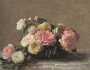 Henri Fantin-Latour roses in a dish Spain oil painting artist